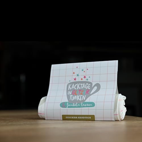 HappyLife Geschirrhandtuch, Verschiedene Sprüche, 100% Baumwolle