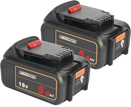 WTL 2X DCB200 5.5Ah per batteria DeWalt 5500mAh 18V DCB182 DCB184-XJ XR trapano a percussione/cacciavite senza fili agli ioni di litio