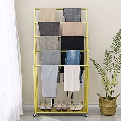 Schalhalter aufbewahrung Gold Metall Hijab-Halter Stehend, Jeans-Halter Für Den Kleiderschrank, Schal/ Hose/ Krawatte Organizer Für Einzelhandelsgeschäfte, Bekleidungsgeschäfte ( Color : Gold , Size :