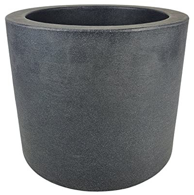 Sesua Pflanzkübel mit Rollen anthrazit rund 39x33cm Pflanztopf Blumentopf