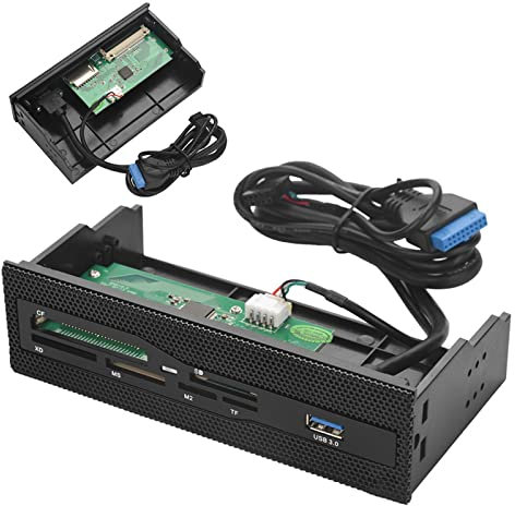Kartenleser Intern, USB 2 Kartenleser 5,25 Interne Speicherkartenleser Interner PC Kartenleser USB 3.0 Port M2 Sd Ms Xd Cf Tf Karte Dashboard Frontplatte