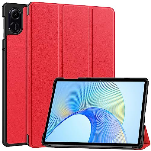 TINGYR Cover per Honor Pad X9 Custodia Tablet, Pelle, Supporto Pieghevole, Protezione all-Inclusive, Custodia per Honor Pad X9.(Rosso)