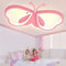 LUOLONG LED Kinder Deckenlampe Schmetterling Deckenlampe Dimmbar Acryl Deckenleuchte Kinderzimmer Kreative Deckenlampe Mädchenzimmer Schlafzimmer Cartoon Deckenleuchte-rosa 92cm
