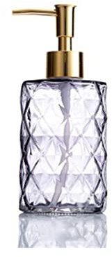 Distributeur Savon Liquide Distributeur de Savon Pompe Portable Verre Verre Liquide Shampooing Bouteille Douche Gel de Rangement Cuisine Salle de Bain Accessoires Distributeur Liquide Vaisselle (Colo