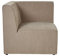 Beliani Modernes Sofa-Eckelement Stoff Cord beige Taupe 1-Sitzer für Modulsofa Lemvig
