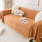 Homxi Sofahusse 2Sitzer,180x230CM,Sofaüberwurf Decke Einfarbig mit Quaste Sofabezug Chenille Sofa-Handtuch Orange Cauchsofa Bezug