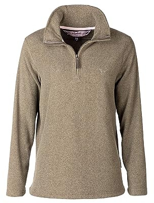 Rydale Ladies Kelk Micro Fleece Jacket Womens Super Soft Warm Jumper (Beige, 18)
