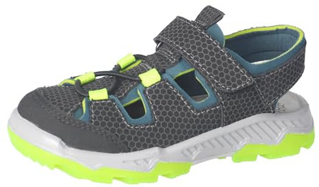 RICOSTA Jungen Sandalen Arizona, Kinder Sommerschuhe, waschbar, Freizeitschuhe, offene Schuhe, Strandschuhe, Outdoorsandalen, schwarz/Storm (092), 37 EU
