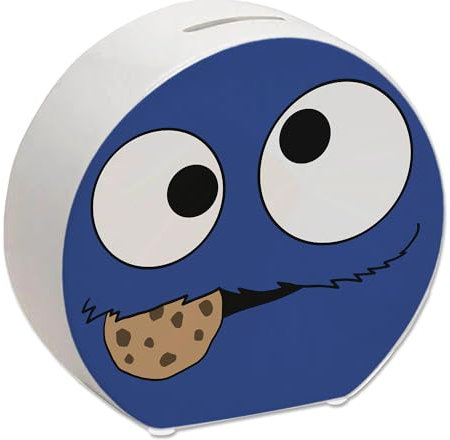 Keks-Monster Spardose Lustige Keks-Monster Spardose - Blau Ideal für Cookie-Liebhaber Krümelbewacher Süßigkeitengeld