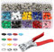 MirraSwit Set 200 Pinza per Bottoni Automatici a Pressione, 10 Colori Con Pinze, Attacca Bottoni, Macchinetta per Vestiti, Borse Fai da Te
