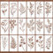 18 Stück Blätter Schablone Blumen Schablonen Wiederverwendbar Malerei Vorlagen DIY Kunst Zeichenschablonen Malschablonen für Holz Möbel Wand Deko Karten Scrapbooking Fotoalbum