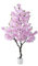 Piante Finte da Interno Albero del Fiore di Ciliegia Delle Piante Artificiali, Albero Finto per Patio/ Portico/ Asilo, Albero Artificiale con Cesto Fioriera per L'arredamento Della Casa(Purple,110cm(4