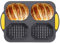 Greyoe 1 Stück Baguette-backblech, Brötchen Backform, Baguette Backform, Baguetteblech Baguette Backblech Baguette Brötchenform Baguette, für das Backen zu Hause (Grau, kurzer 4 Quadrat)