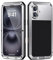 Focusor für iPhone 16 Hülle Metall,Handyhülle für iPhone 16 360 Grad Outdoor Stoßfest Heavy Duty Komplett Panzerhülle,iPhone 16 Schutzhülle Staubdicht Robust Armor Case mit Displayschutz,Silber
