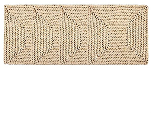 Juego de 4 manteles individuales de paja de maíz trenzados hechos a mano, cuadrados, resistentes al calor, para mesa de comedor, manteles individuales tejidos para decoración del hogar