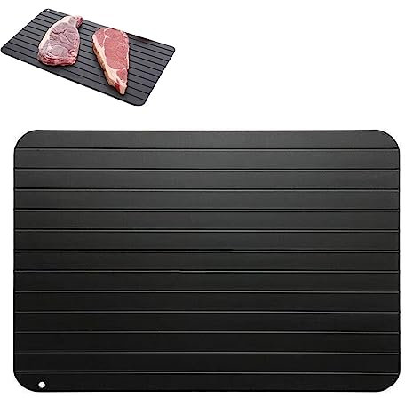 ALEOHALTER Defrosting Tray for Frozen Meat, Quick Thawing Plate for Meat Aluminum Defrosting Board for Frozen Food Natural Heating Defroster Tray for Fish, Meat in Short Time(size:M)