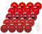 Inge Glas Weihnachtskugeln mit Haken | Schöne Christbaumkugeln aus Glas | Set 20 Kugeln und 40 Aufhänger | Christbaumschmuck Weihnachtsbaumkugeln (Ruby Red | rot)