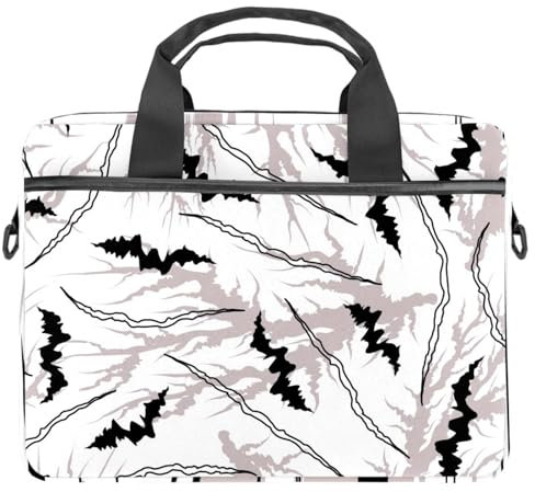 VAPOKF Nero Crepe Laptop Spalla Messenger Bag Crossbody Cartella Messenger Sleeve per 13 13.3 14.5 Pollice Laptop Tablet Proteggere Tote Bag Caso, Multi, 11x14.5x1.2in /28x36.8x3 cm