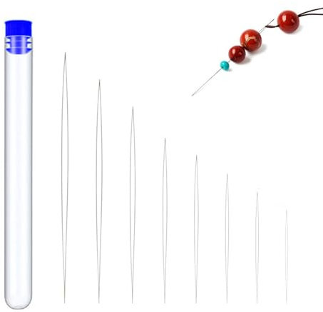 Eupneicu Perlennadel, Große Auge Perlen Nadel, Edelstahl Nähnadeln, Für Handwerk Und Schmuckherstellung [8 Stück]
