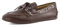 CUSHIONAIRE Anchor - Zapatos náuticos ligeros para mujer, mocasines sin cordones con diseño náutico, anchos disponibles, Marrón Oscuro Liso, 37 EU Ancho