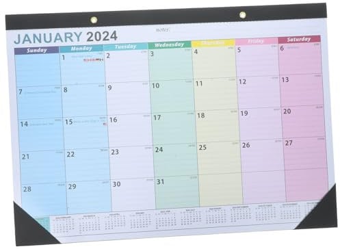 OHPHCALL Englischer Wandkalender Monatsplaner Klarer Druck Dekorativer Kalender Für Büro Schule Zuhause Organisationsplaner Für Lehrer Schüler Büroangestellte