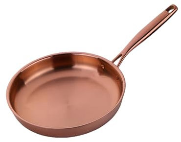 304 Stainless Steel 28CM Frying Pan Quality Pan Fried Steak Non Stick Pan General Purpose Induction Cooker Wok Cookware,Rose Gold