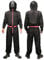 Topassion Spieler Game Kostüm Staffel 2,Soldat Cosplay Jumpsuit Set,Costume Merch Faschingskostüme für Erwachsene Kinder Rot Overall mit Kapuze ohne Maske,Halloween,Karneval,Mottoparty(#D Black,L)