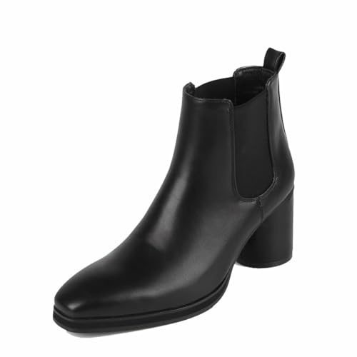 Stivale da Uomo Casual Chelsea Moda Moda Stivali alla Caviglia con Tacco Alto