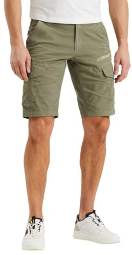 PME Legend Herren Short NORDROP Cargo Shorts Stretch Twill - Regular Fit W29-W40, Größe:W 36, Farbe:6149 Deep Lichen Green