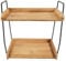 PRODEXUS Coffee Station Organizer – 2 Tier Wooden Shelf for Kitchen Counter – Tea & Coffee Bar Stand with Iron Frame – Condiment Rack & Storage for Mugs, Jars & Accessories
