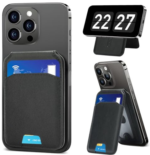 SupRovare Kartenhalter für MagSafe Wallet, Magnetic Portemonnaie für iPhone, Wallet Geldbörse für Apple, Magnetisches Handy Wallets aus veganem Leder für iPhone 16 15 14 13 12 Pro Max Plus
