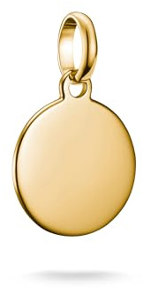 Thomas Sabo Charm pendant coin Connect gold-plated 18-carat Gold-plating, Recycled 925 Silver