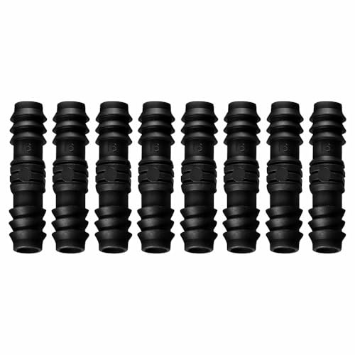 SagaSave Schlauch-Bewässerungsanschlüsse, 15,5 mm Gartenrohrverbindungen, Tropfschlauchverbinder für Garten-Tropfbewässerung, Bewässerungssystem, 8 Stück