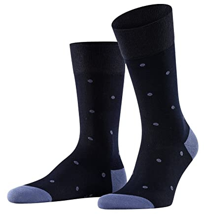 FALKE Men's Dot Socks Breathable Cotton Thin Reinforced Extra-Soft Flat Seam For Pressure-Free Toes Patterned Elegant For Dress Casual Business Looks 1 Pair
