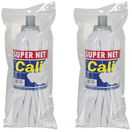 Super Net Cali Fregona Suelos Antideslizantes Grado II de Microfibras (Blanca, 2)