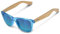 Navaris Lunettes de soleil UV400 - En bois pour hommes et femmes - Branches en bambou - Lunettes en bois avec étui - différentes couleurs