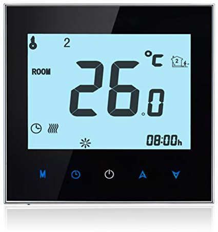 Qiumi Smart Thermostat für Kombikessel Programmierbarer Thermostat-Temperaturregler, interagiert mit Alexa Google Home 3A 95~245VAC