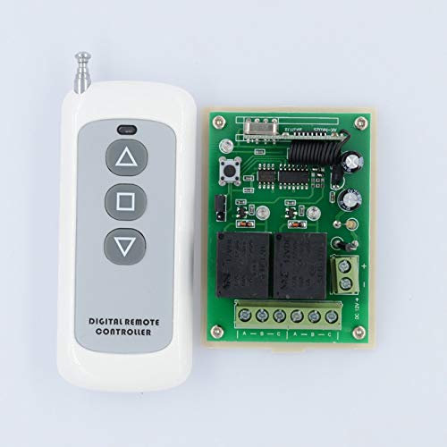 DC 12 V Motoransteuerung mit Fernbedienung Funkfernsteuerung DC Motor Linearantrie kabellose Fernbedienung Schalter Für Motor Vorwärts Rückwärts Stop Motor-Richtung Ansteuerung 200m Reichweite