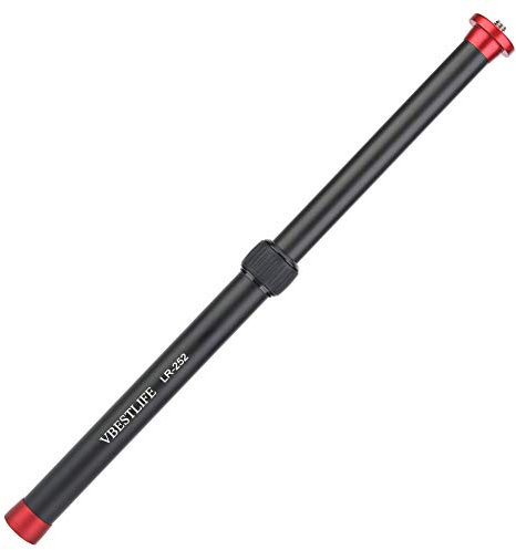 Verlängerungsstange Einziehbar,VBESTLIFE Verlängerungsstange für Gimbal mit 3/8 Schraube und 1/4 Schraube,26,5-44 cmTeleskopstange Verlängerungsstab für DSLR-Kamera.