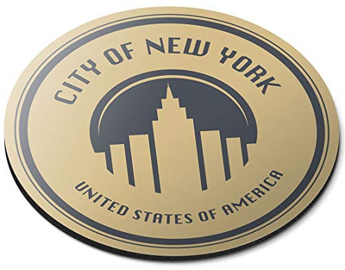 Destination Vinyl Ltd Round Mouse Mat - New York USA Travel Holiday NYC Office - RM10505