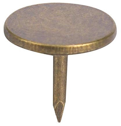 Uñas de tapicería de 100 Piezas, Clavo de tapicería de Bronce Cian de Cabeza Plana Grande Tachuelas de tapicería Antiguas Tachuelas de Metal Muebles Decorativos(11 x 11mm)
