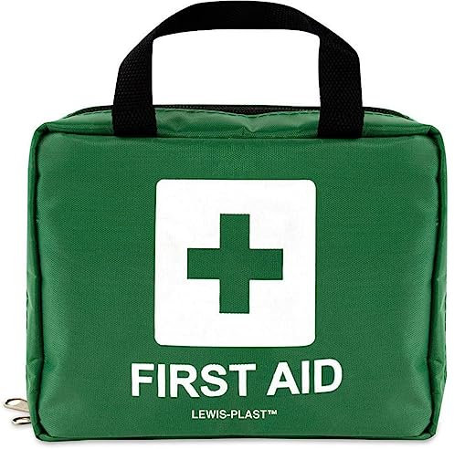 LEWIS-PLAST Erste-Hilfe-Kit Erste-Hilfe-Sack 220 Stück - Hochwertiges High-Relief-Kit, das den europäischen Normen entspricht - Erste-Hilfe-Medizin-Kit für Camping, Schularbeit und vieles mehr