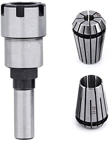 DingGreat 1/2 Pollice Gambo Asta di prolunga per mandrino per fresa CNC, con ER20 pinza a molla (6.5 mm & 13 mm)
