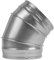 6'' Inch / 150mm 45 Degree Duct Connector - Galvanized Steel Elbow - Dryer Vent Pipe Bend - Metal Tube Joint for HVAC Ventilation