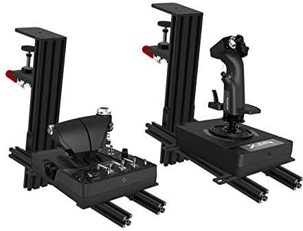 Hikig Paquete de 2 Soportes de Escritorio para The Flight Sim Joystick Hotas Compatible con Logitech X52/X52 Pro/X56/X56 Rhino,Thrustmaster T-Flight Hotas/T.16000M Hotas/TCA Officer Pack, VKB Hotas