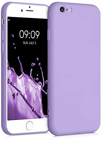 kwmobile Case Compatible with Apple iPhone 6 / 6S Case - Slim Protective TPU Silicone Phone Cover - Violet Purple