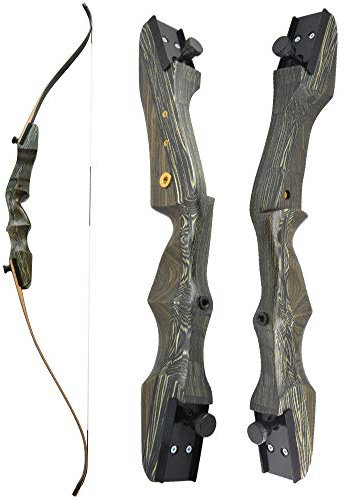 wolfman 62 Zoll Take-Down Recurvebogen Zielscheibe BogenschießEn 18-40 Lbs Jagdbogen Pfeil Und Bogen DraußEn Spielzeug FüR Erwachsene Sportbogen Jagd Hunting Outdoor AktivitäTen (26lbs)