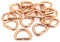 20 Edelstahl Halbringe D-Ringe Metallring Halbrund Ring Größen- /Farbwahl, Farbe:kupfer, Größe:7.5x5.5x1mm