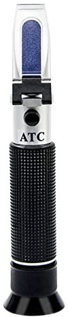 BOROCO Optik Alkohol Refraktometer 0-80% Volumenprozent ATC Handheld Liquor Meter Alkoholtester Refraktometer für Bierwürze Traube Bierwürze