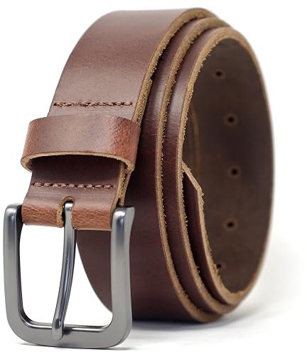 Ashford Ridge Herrengürtel 34 mm Echtleder für Hosen - Antiquität Braun 90cm